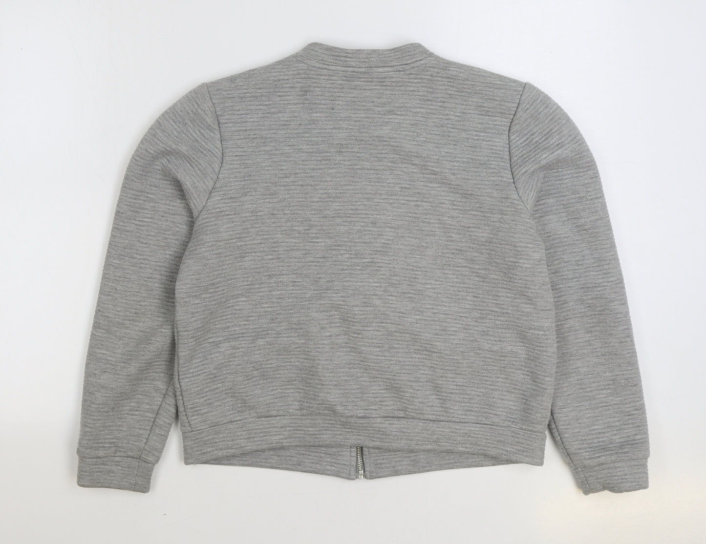 George Womens Grey Cotton Full Zip Sweatshirt Size 14 Zip