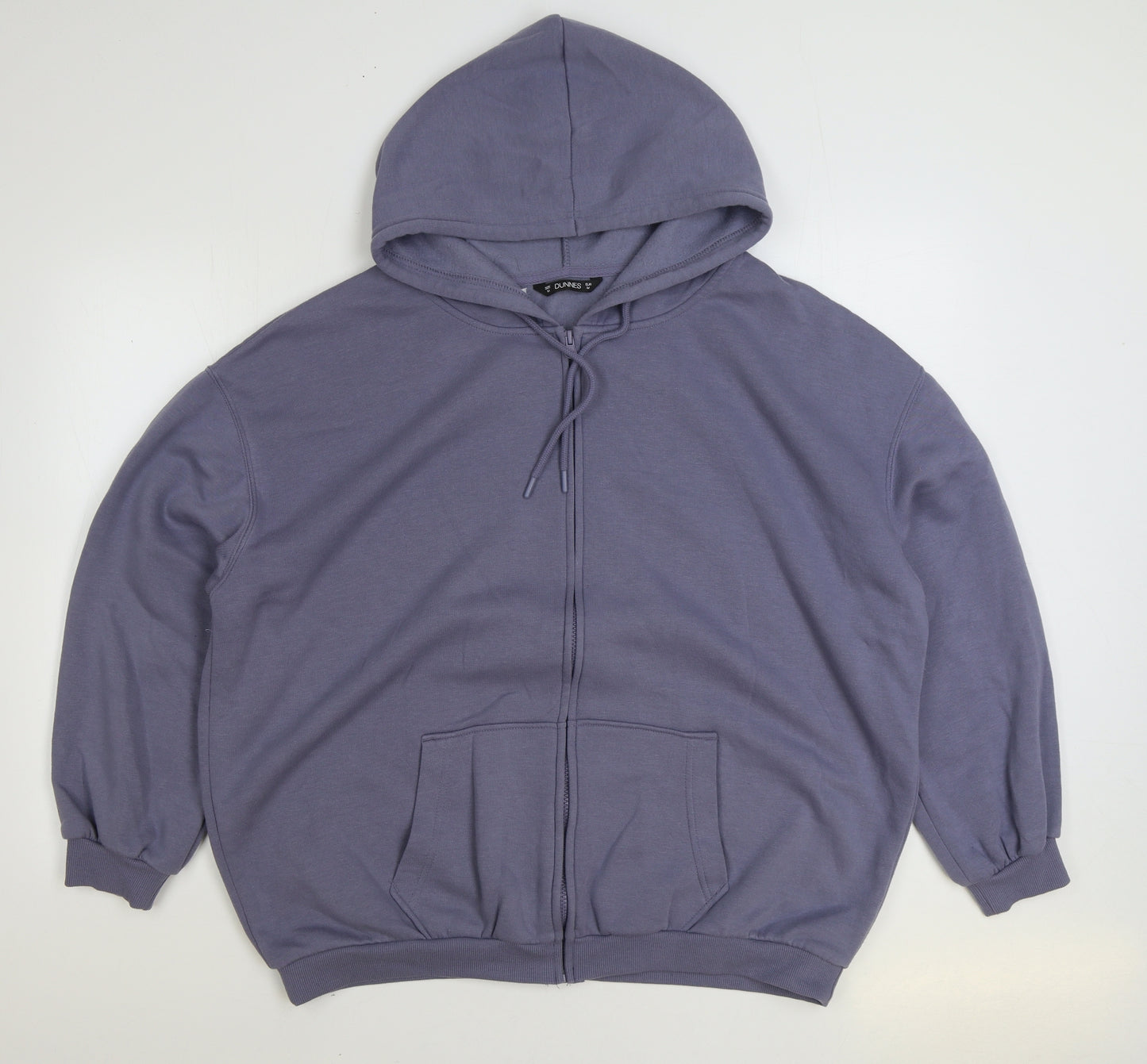 Dunnes Stores Womens Blue Cotton Full Zip Hoodie Size M Zip