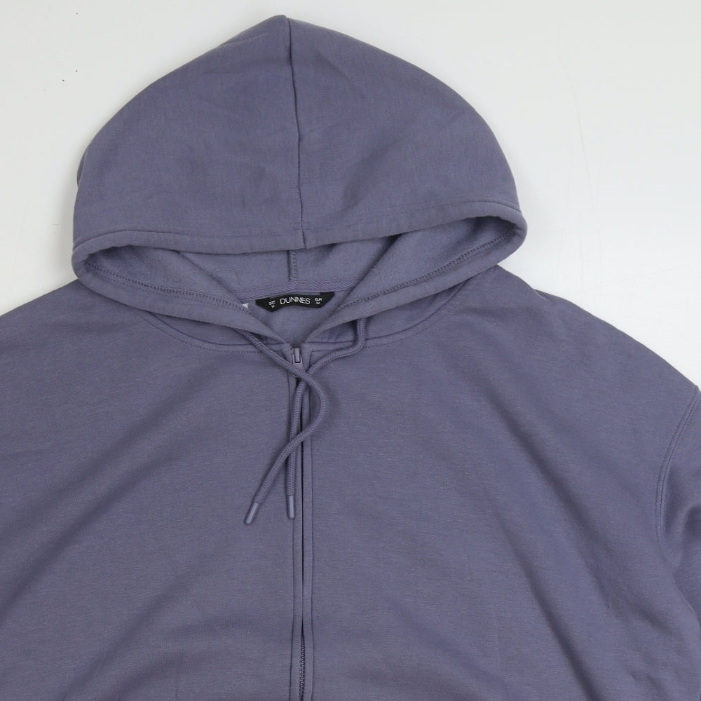 Dunnes Stores Womens Blue Cotton Full Zip Hoodie Size M Zip