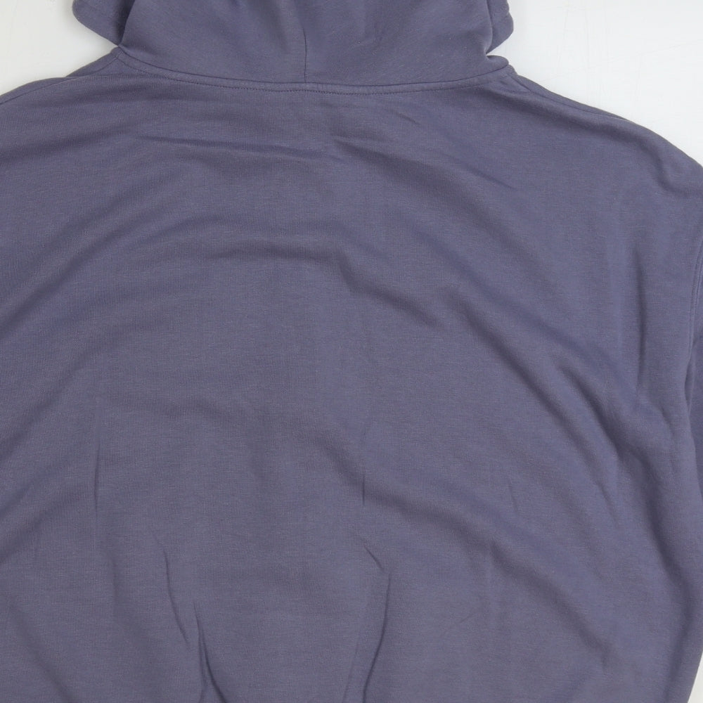 Dunnes Stores Womens Blue Cotton Full Zip Hoodie Size M Zip
