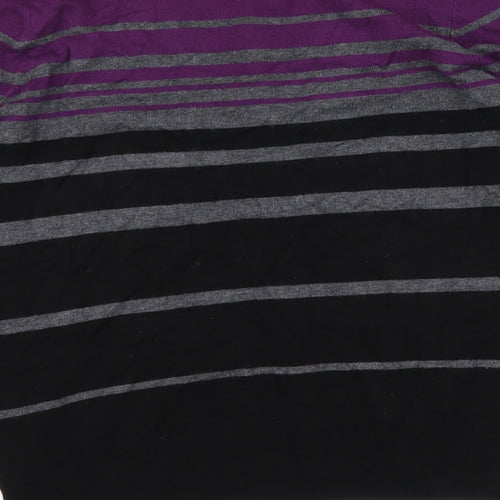 Marks and Spencer Womens Multicoloured Round Neck Striped Viscose Cardigan Jumper Size 12