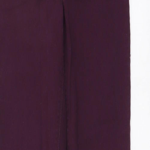 Denim & Co. Womens Purple Cotton Jegging Leggings Size 8 L28 in