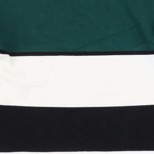 New Look Womens Multicoloured Round Neck Striped Polyester Henley Jumper Size S