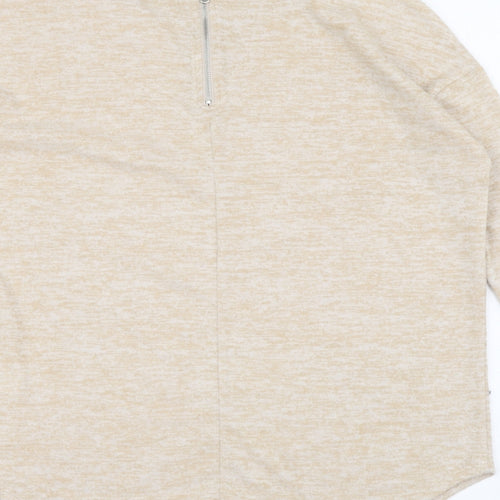 Primark Womens Beige Round Neck Polyester Pullover Jumper Size 2XS