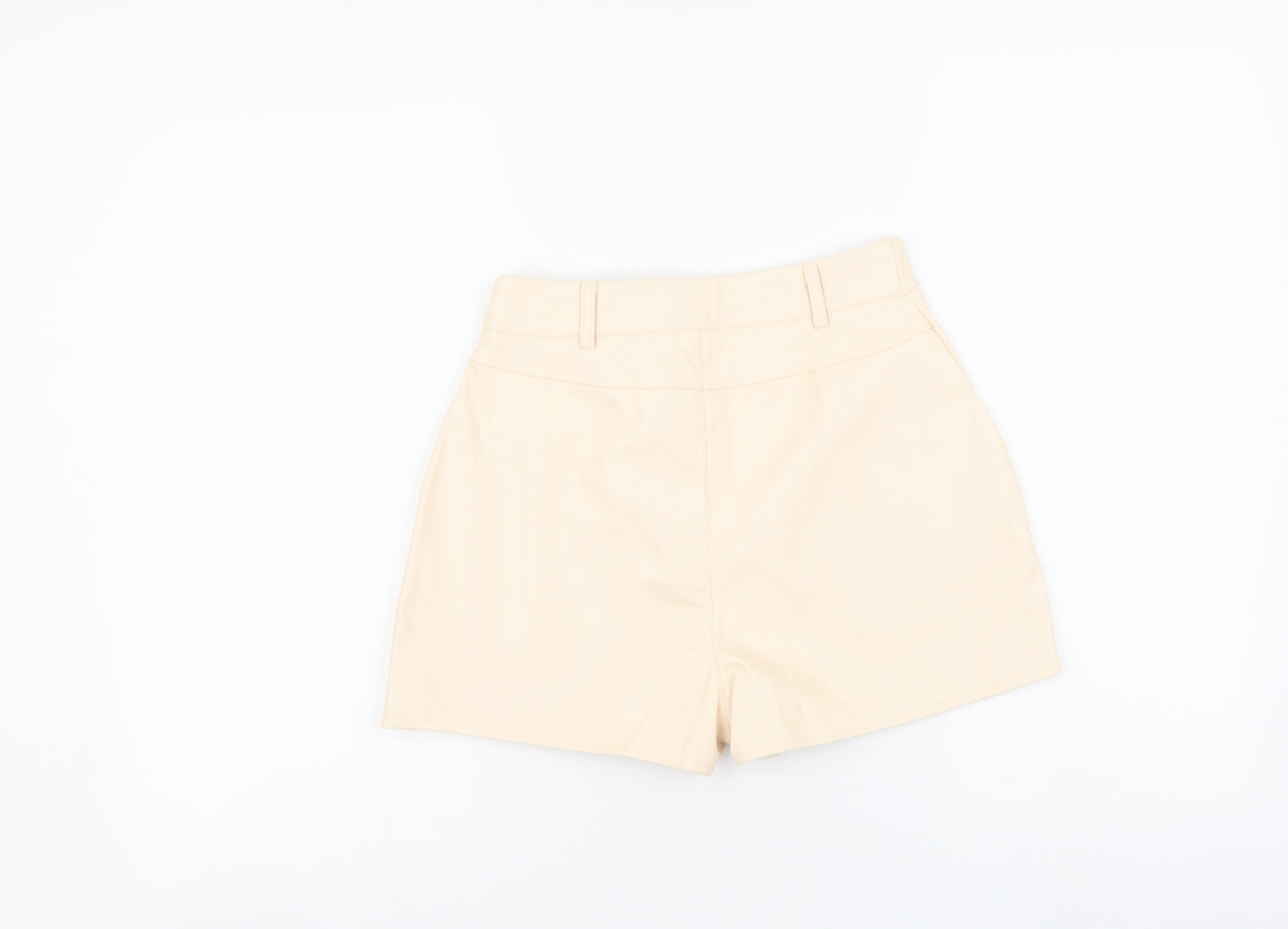 Missguided Womens Beige Polyester Paperbag Shorts Size 6 L3 in Regular Button
