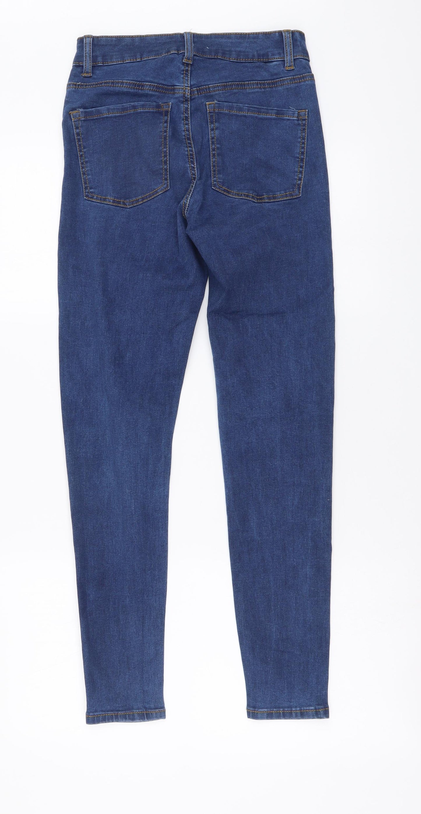 Denim & Co. Womens Blue Cotton Mom Jeans Size 6 L28 in Regular Button