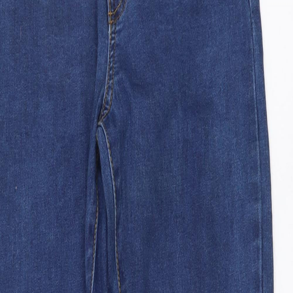 Denim & Co. Womens Blue Cotton Mom Jeans Size 6 L28 in Regular Button