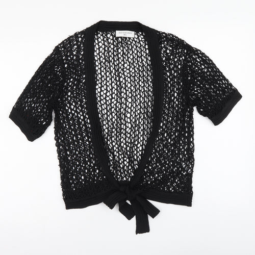 Just Elegance Womens Black Viscose Basic Blouse Size M V-Neck - Beachwear