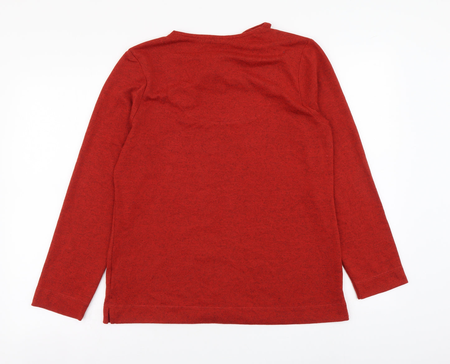 Tigi Womens Red Polyester Basic Blouse Size 10 V-Neck