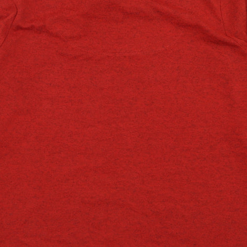 Tigi Womens Red Polyester Basic Blouse Size 10 V-Neck