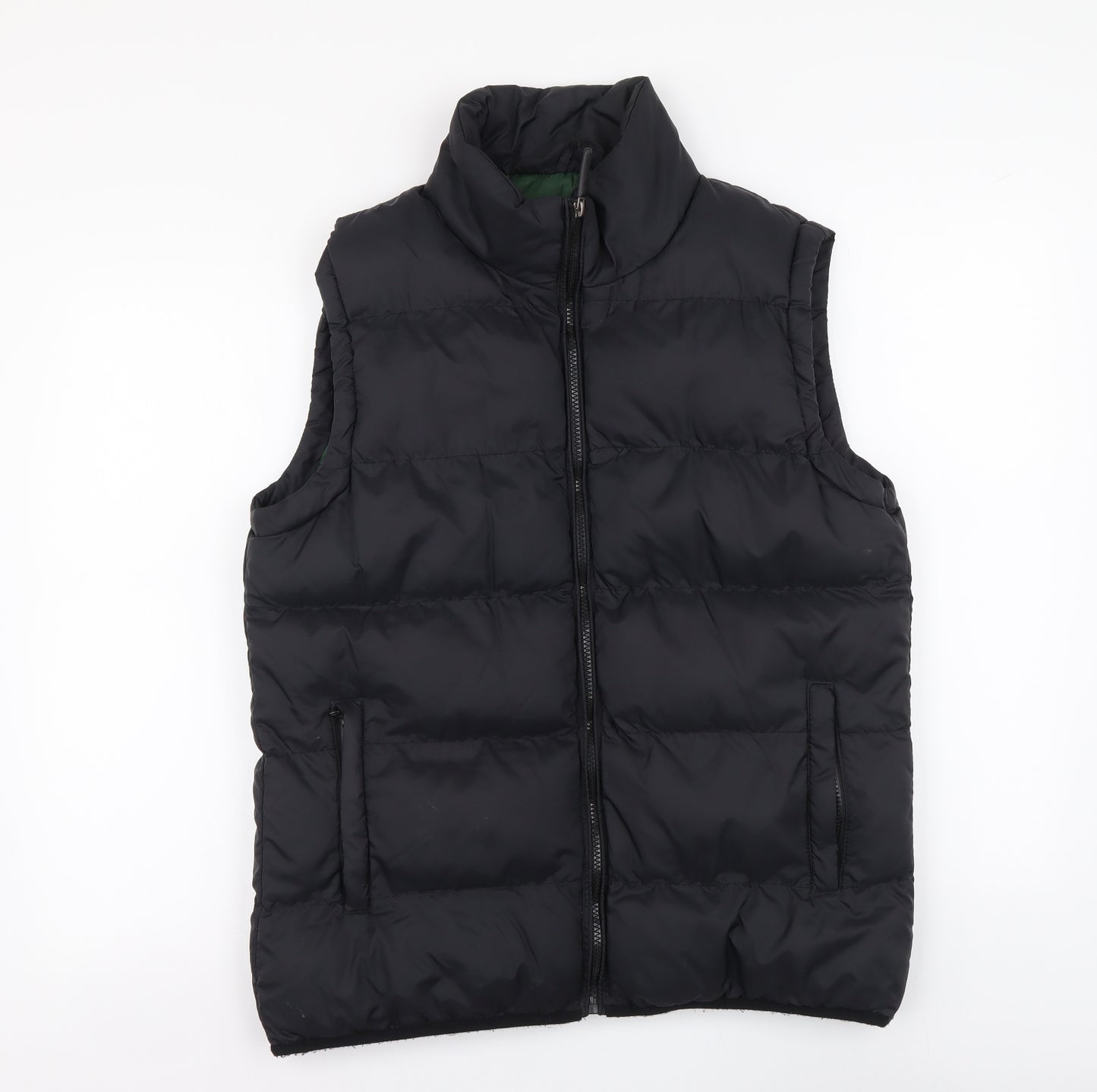 Cedar Wood State Mens Black Gilet Coat Size M Zip