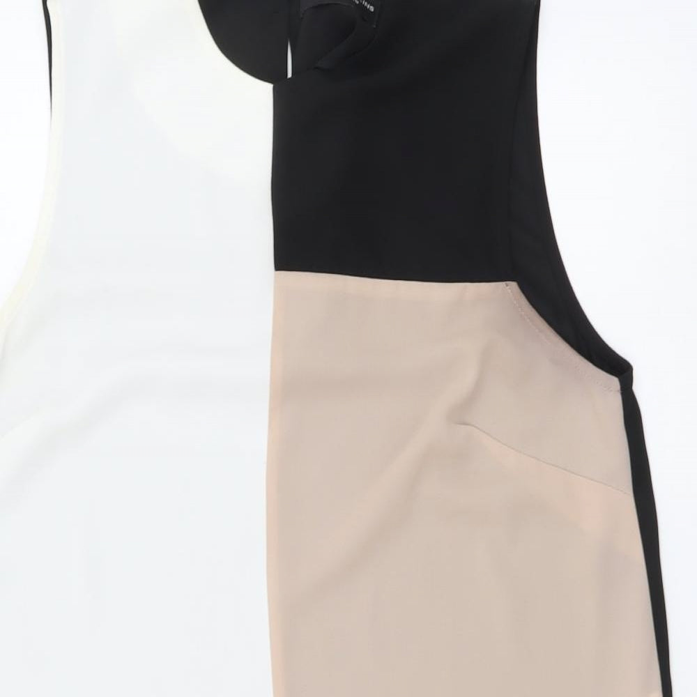 Dorothy Perkins Womens Multicoloured Polyester Basic Tank Size 12 Round Neck