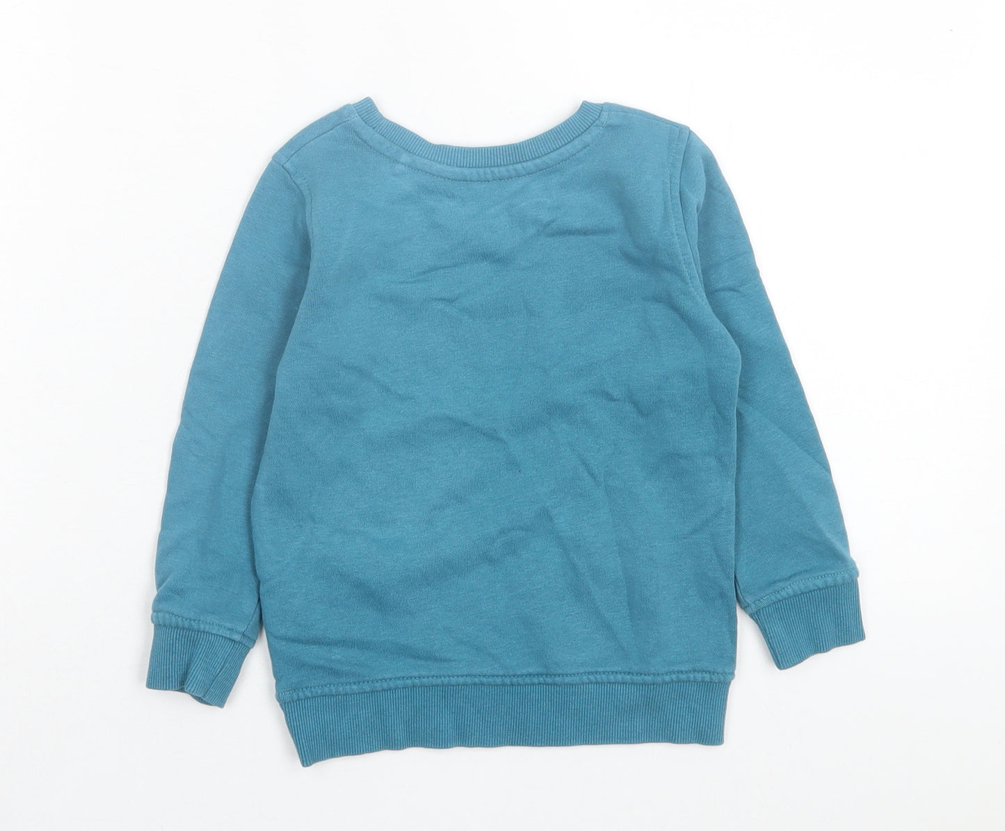 George Boys Blue Cotton Pullover Sweatshirt Size 2-3 Years Pullover - Dog Print