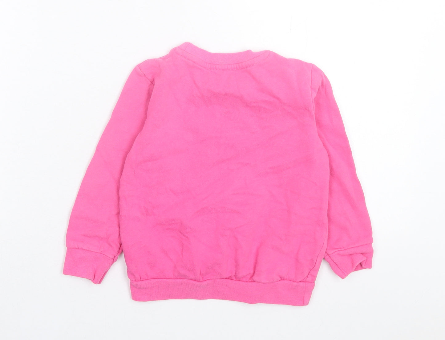 George Girls Pink Cotton Pullover Sweatshirt Size 3-4 Years Pullover - Christmas