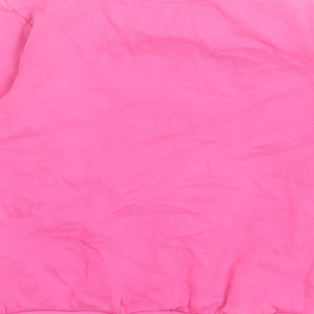 George Girls Pink Cotton Pullover Sweatshirt Size 3-4 Years Pullover - Christmas