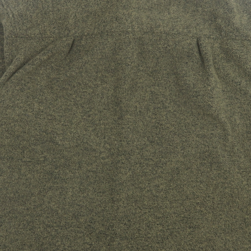 Weekday Mens Green Polyester Button-Up Size S Collared Button - Overshirt