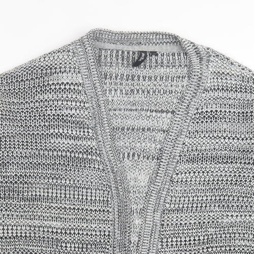 Label Be Womens Grey V-Neck Acrylic Cardigan Jumper Size 12