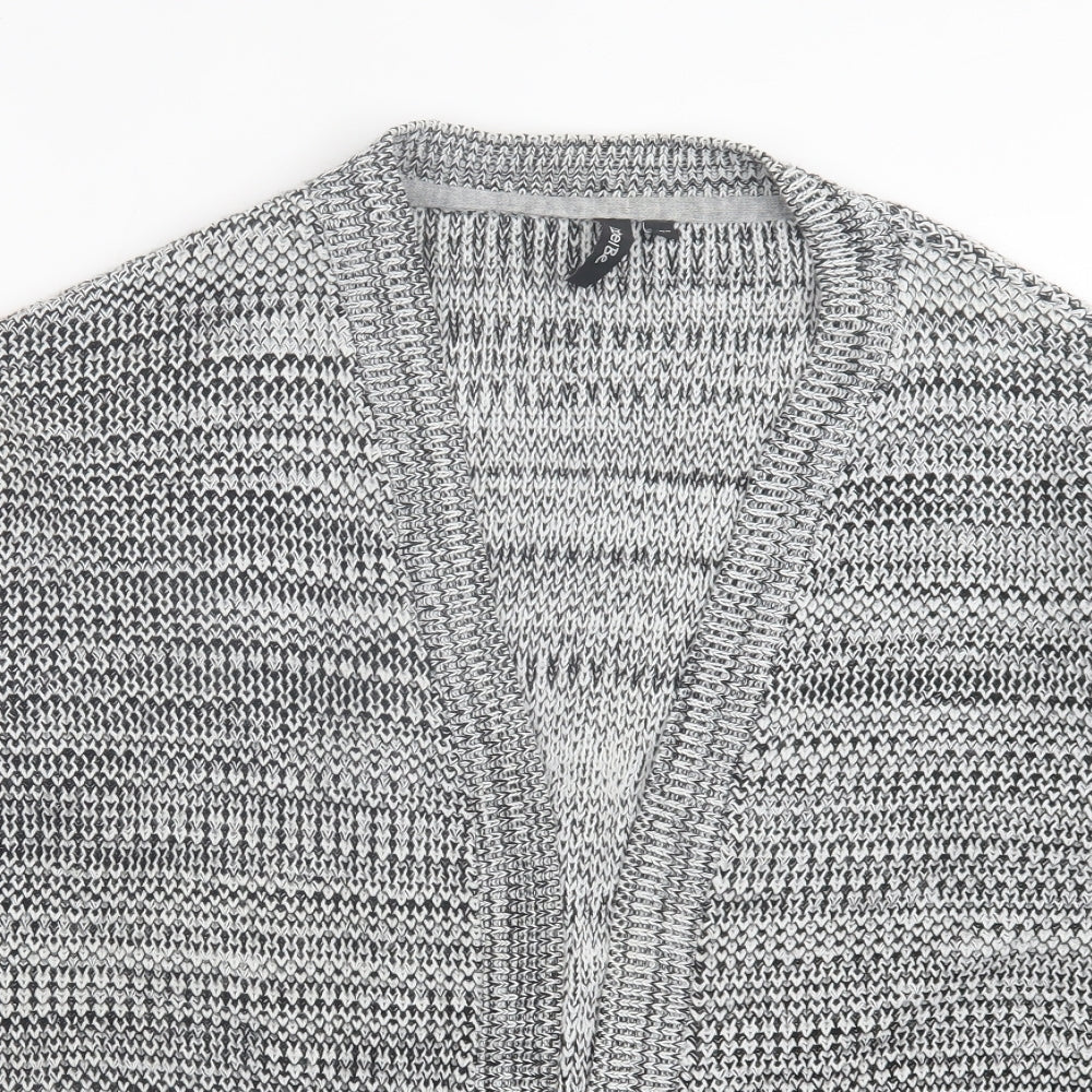 Label Be Womens Grey V-Neck Acrylic Cardigan Jumper Size 12