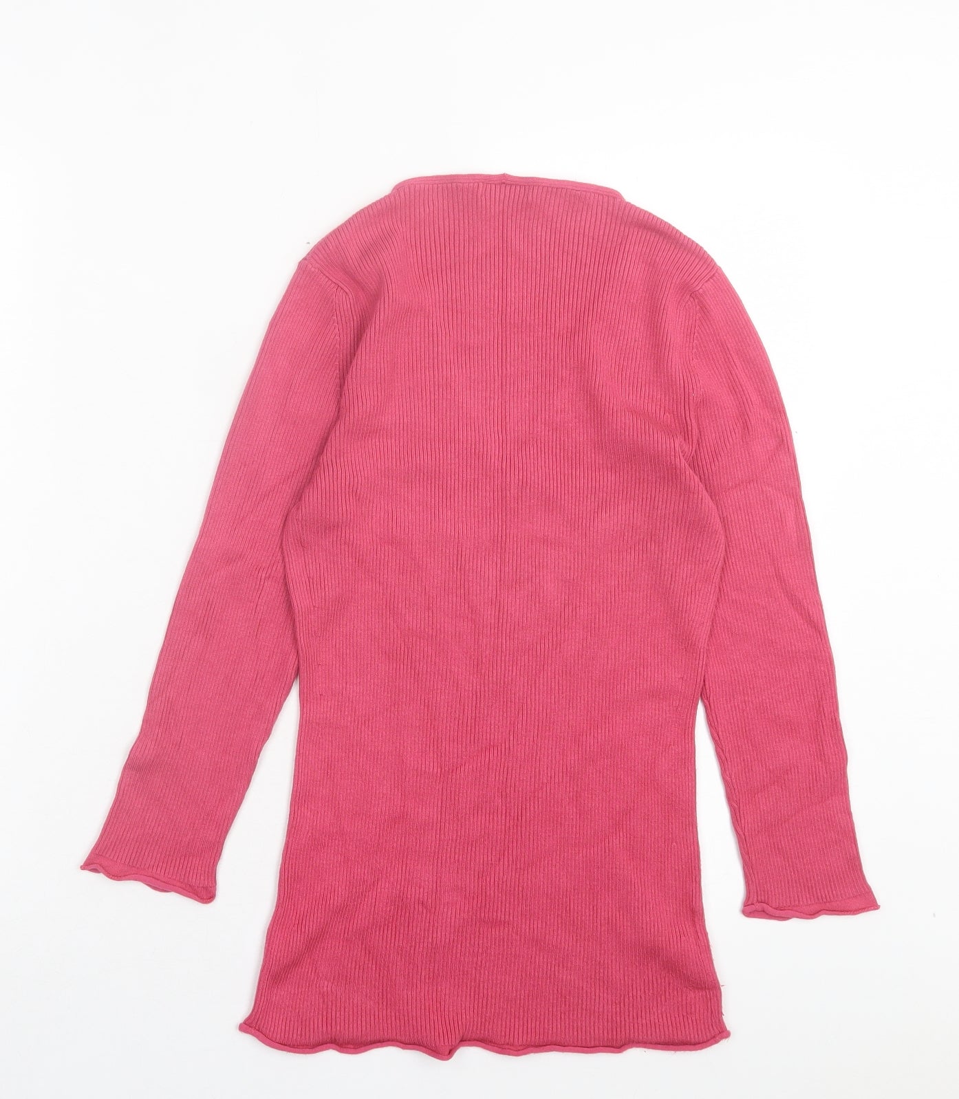 Austin Reed Womens Pink V-Neck Viscose Pullover Jumper Size M