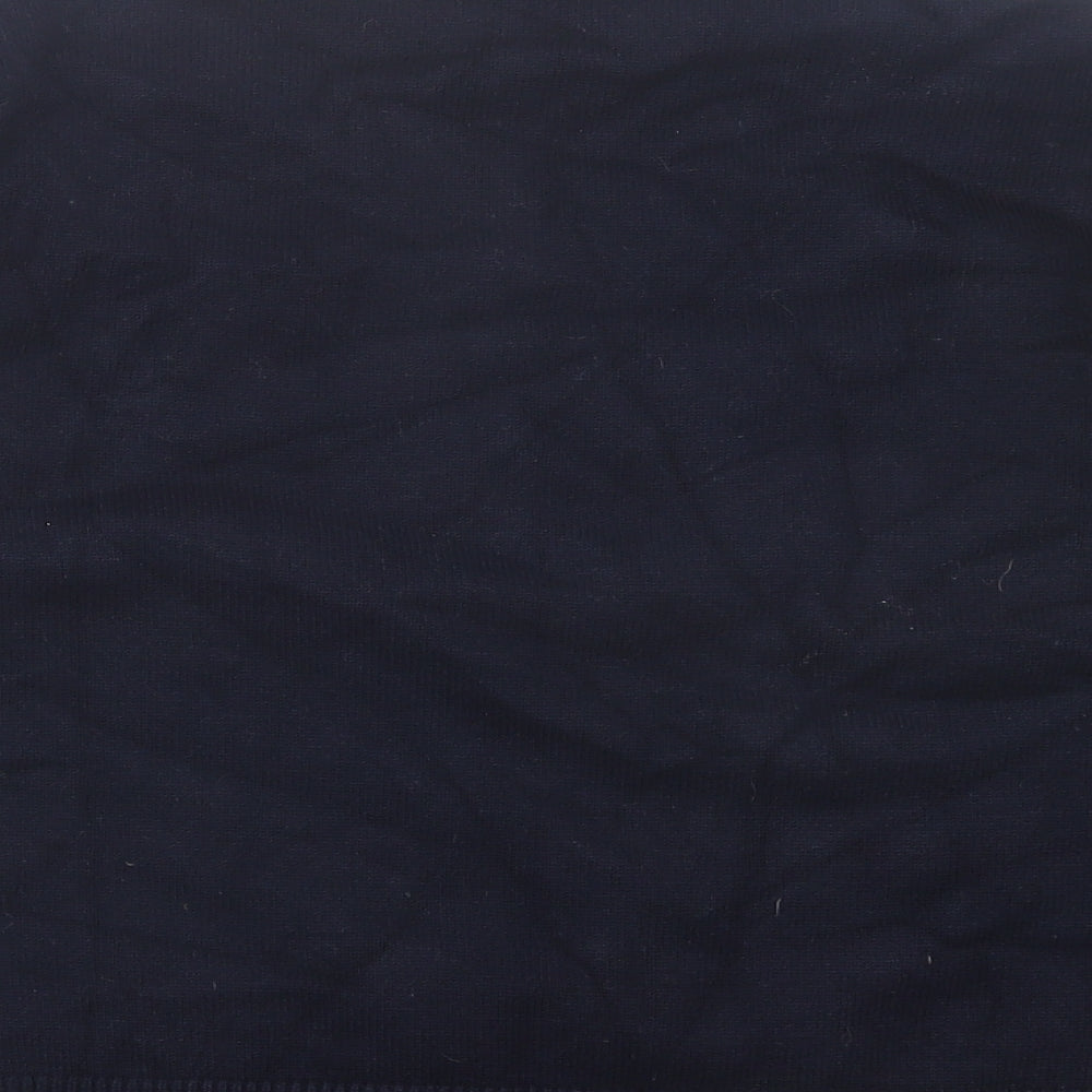 Per Una Womens Blue High Neck Floral Viscose Pullover Jumper Size 16