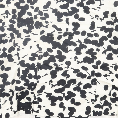 Zara Womens White Floral Jacket Size L Zip