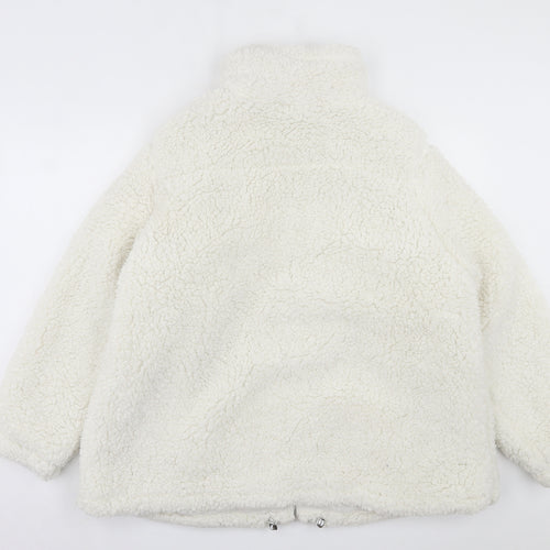 New Look Womens White Jacket Size 22 Zip
