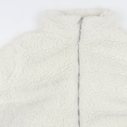 New Look Womens White Jacket Size 22 Zip