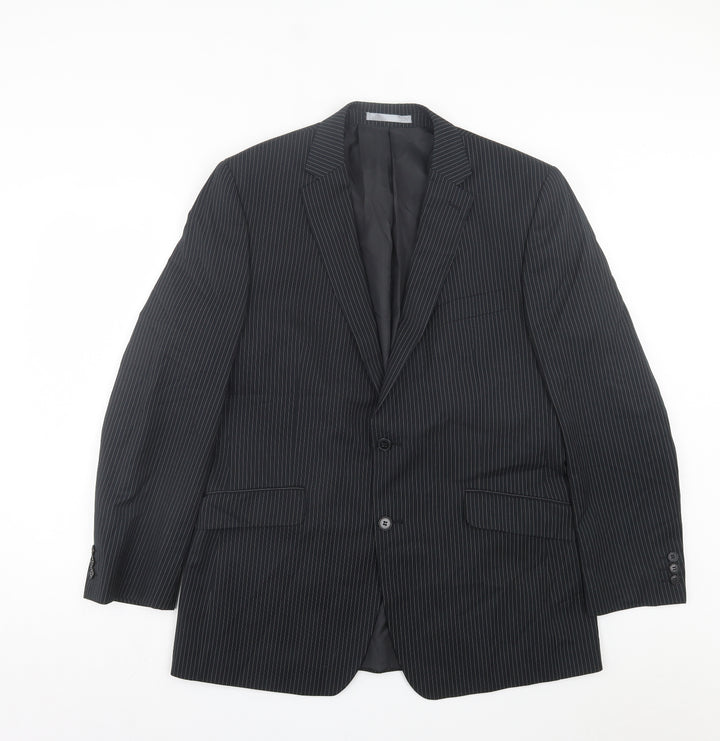Burton Mens Silver Polyester Jacket Suit Jacket Size 42
