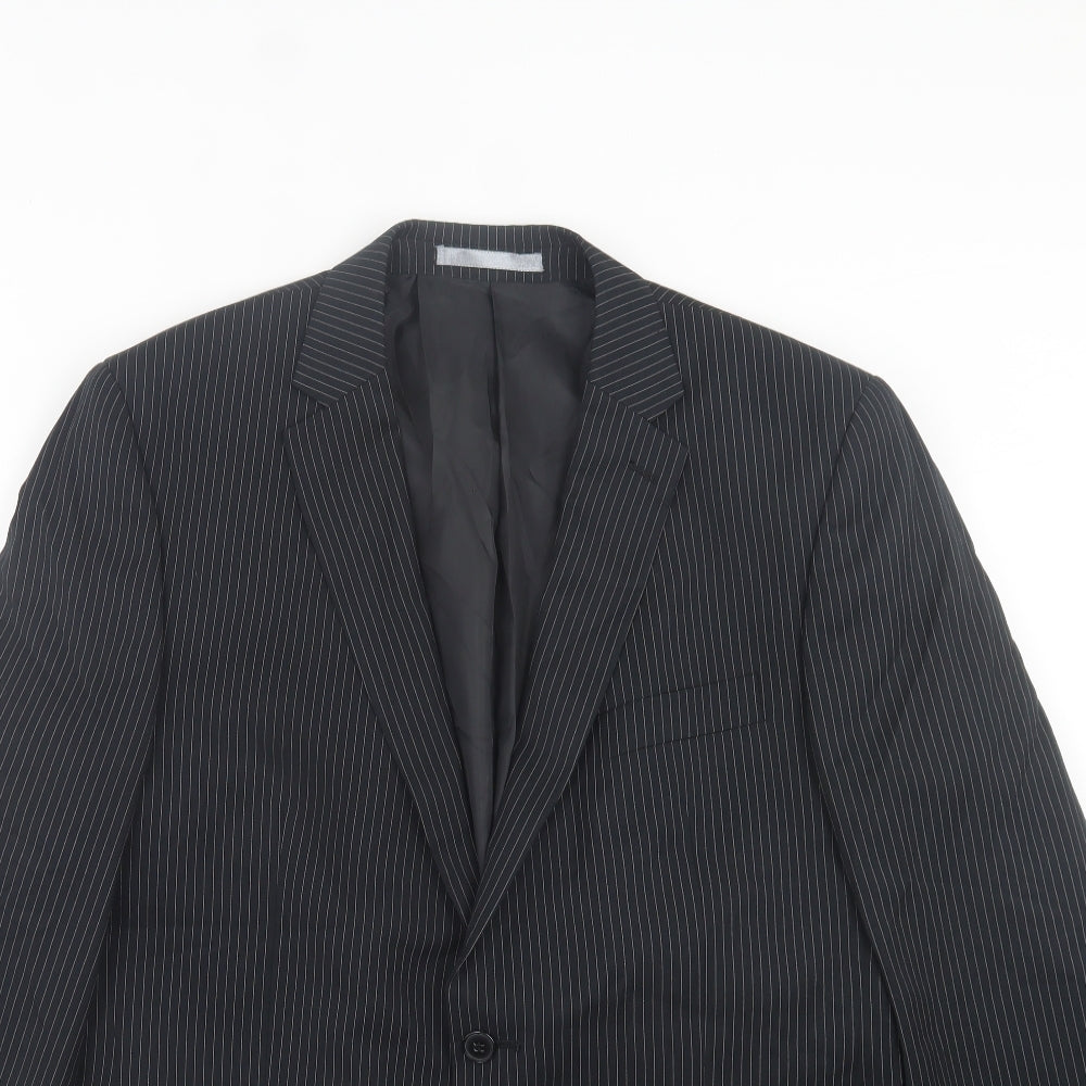 Burton Mens Silver Polyester Jacket Suit Jacket Size 42