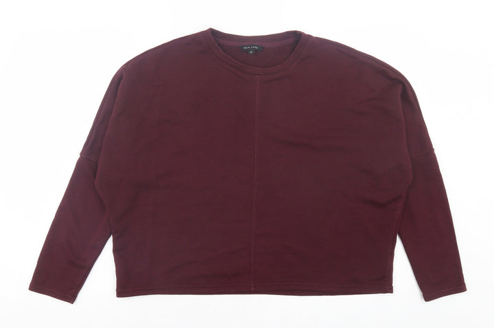 New Look Womens Purple Cotton Pullover Sweatshirt Size 12 Pullover