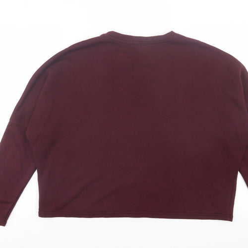 New Look Womens Purple Cotton Pullover Sweatshirt Size 12 Pullover