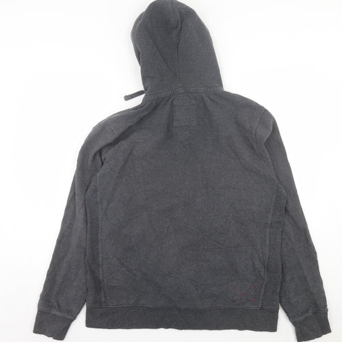 Fat Face Mens Grey Cotton Full Zip Hoodie Size L