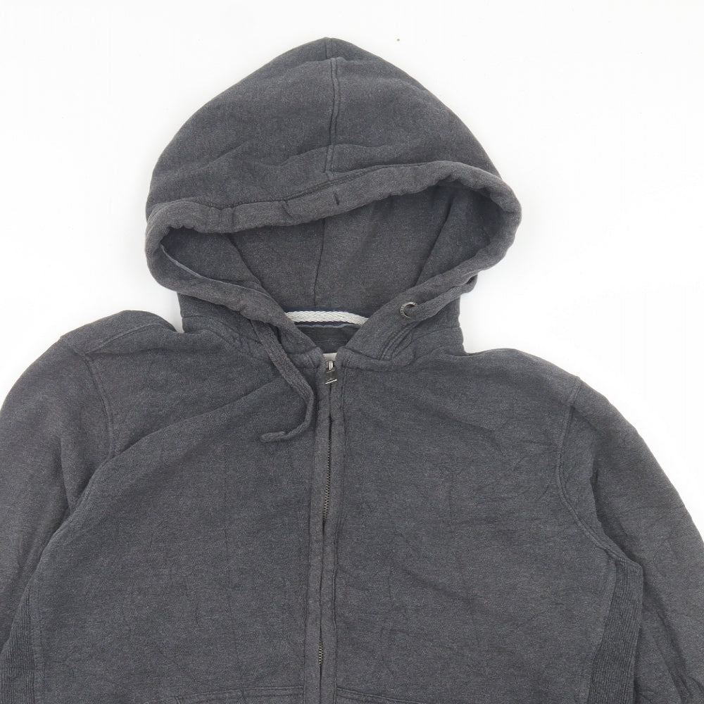 Fat Face Mens Grey Cotton Full Zip Hoodie Size L