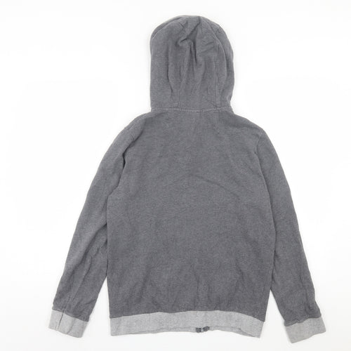 F&F Boys Grey Cotton Full Zip Hoodie Size 12-13 Years Zip