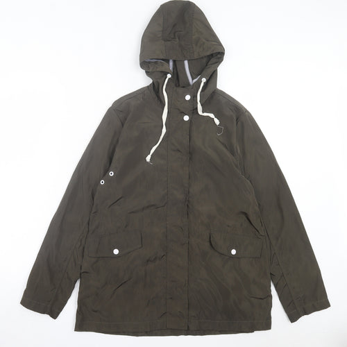 Boohoo Womens Green Jacket Size 10 Zip