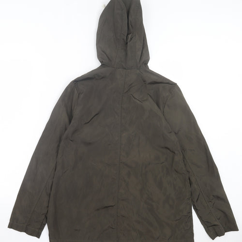 Boohoo Womens Green Jacket Size 10 Zip