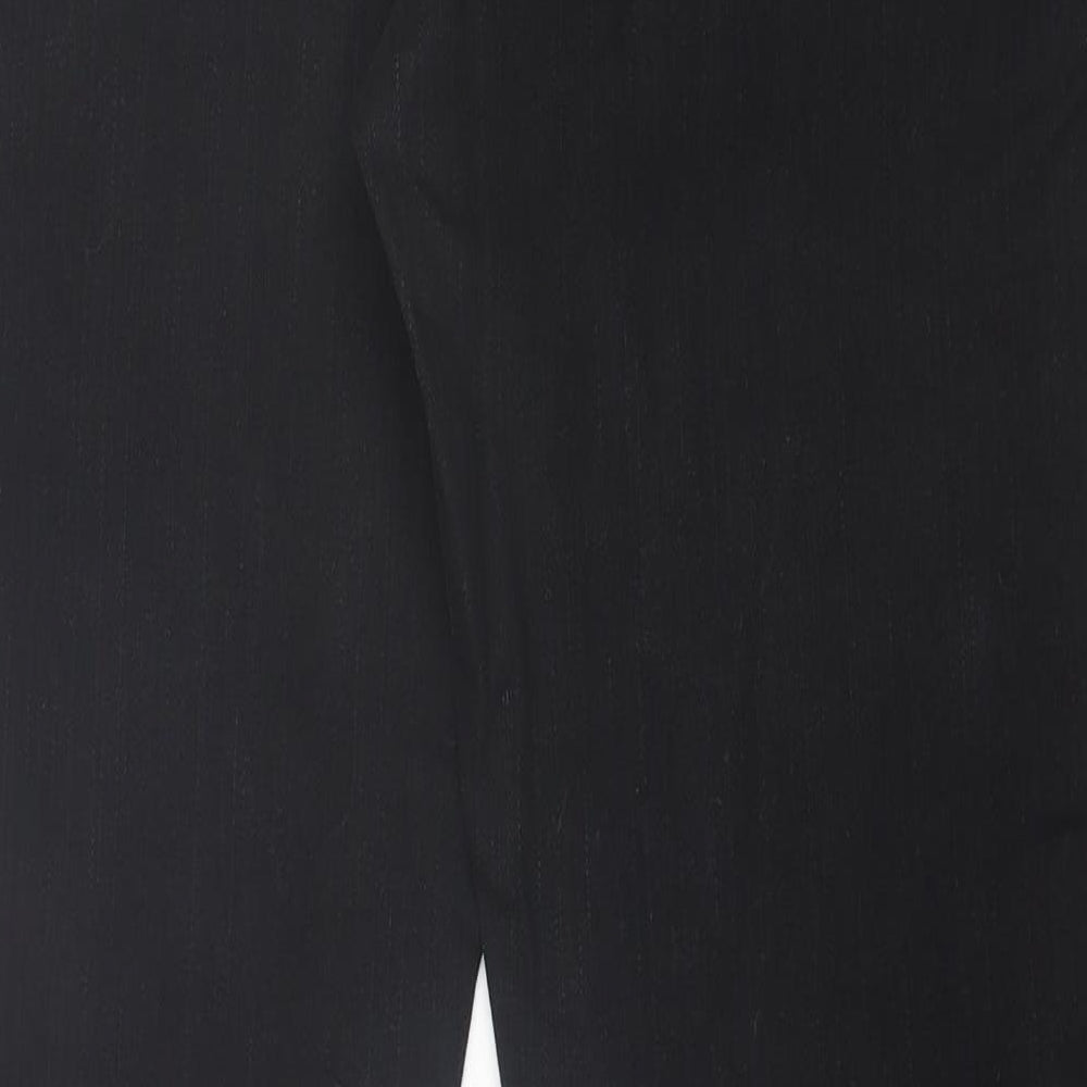 John Richmond Womens Black Cotton Bootcut Jeans Size 14 L31 in Regular Hook & Eye