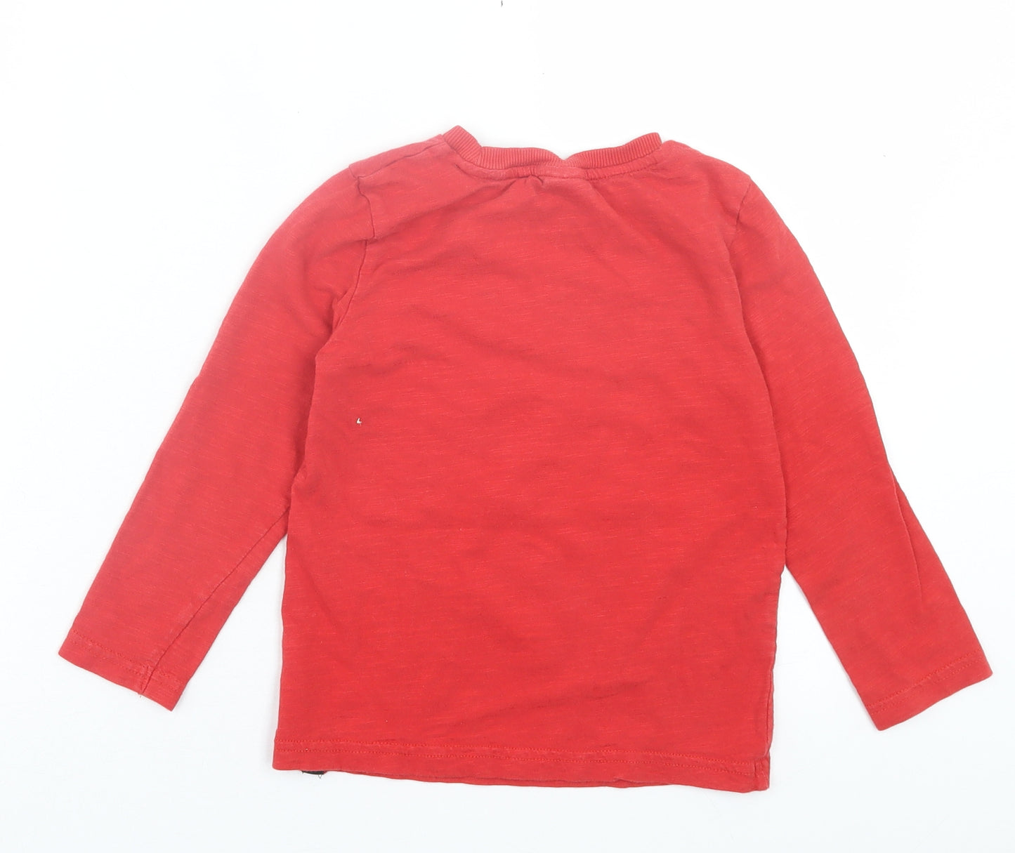 F&F Boys Red Cotton Basic Casual Size 5-6 Years Crew Neck Pullover - Spider Man