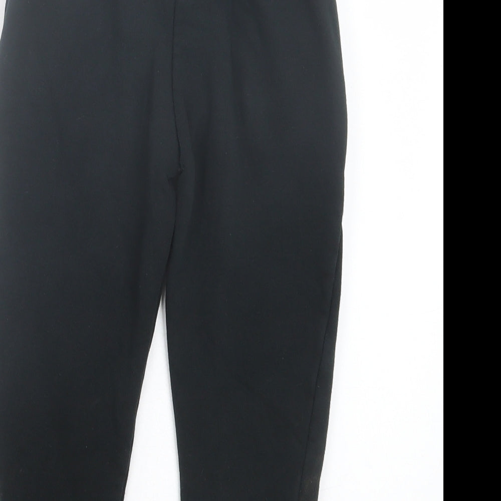 NEXT Boys Black Cotton Jogger Trousers Size 6 Years Slim Drawstring