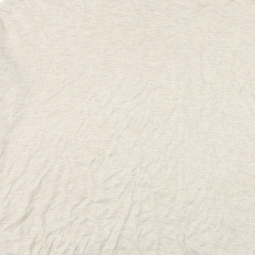 Marks and Spencer Womens Beige Round Neck Viscose Pullover Jumper Size L