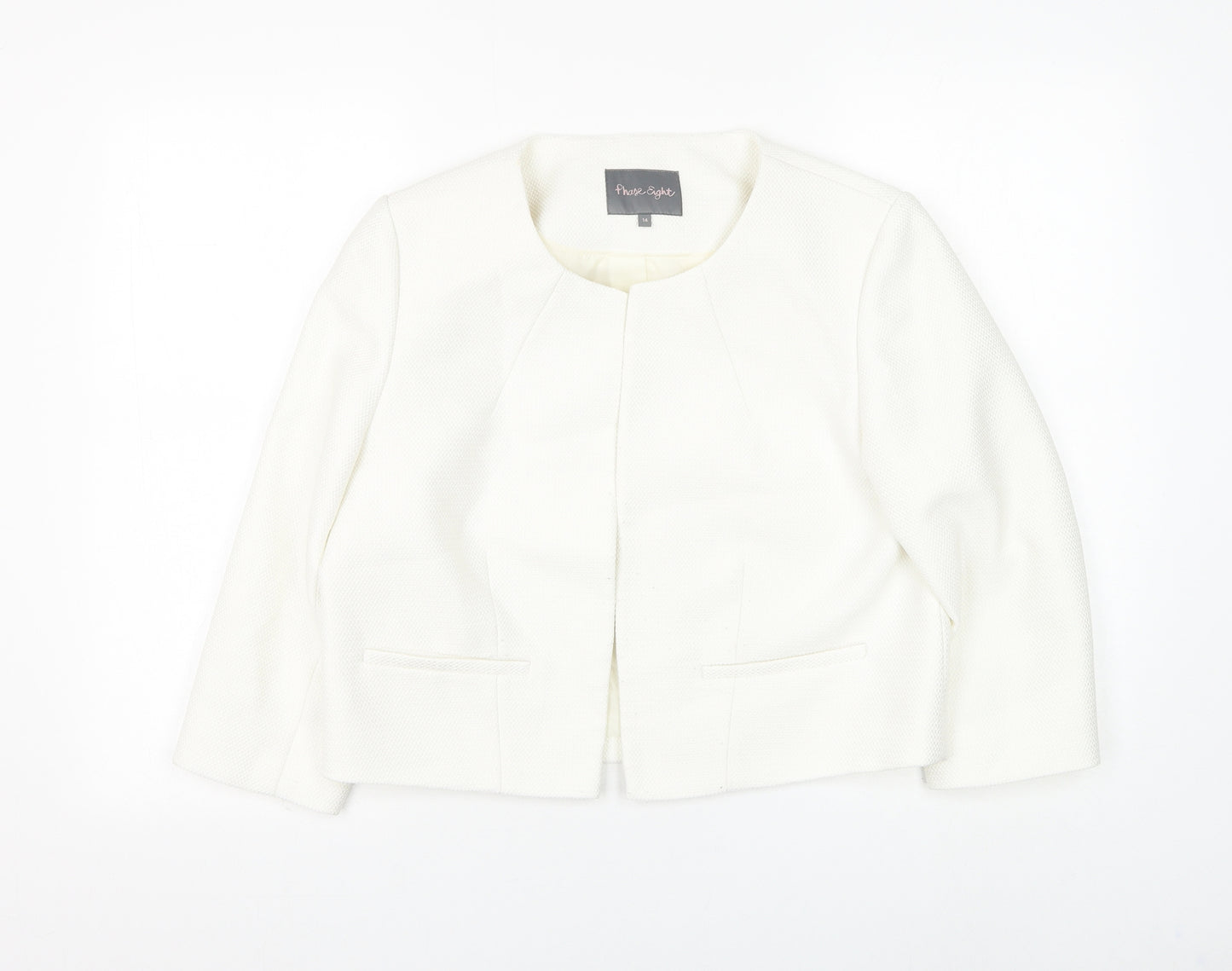 Phase Eight Womens White Jacket Blazer Size 14