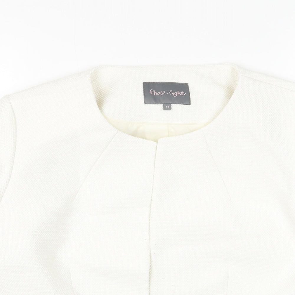 Phase Eight Womens White Jacket Blazer Size 14