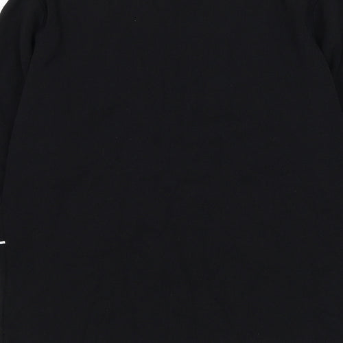 Ellie Louise Womens Black Round Neck Striped Viscose Pullover Jumper Size 14