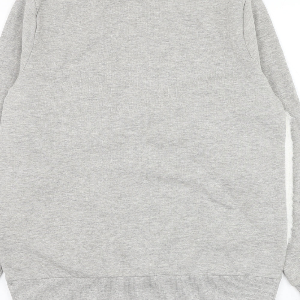George Womens Grey Cotton Pullover Sweatshirt Size 14 Pullover - Polar Bear