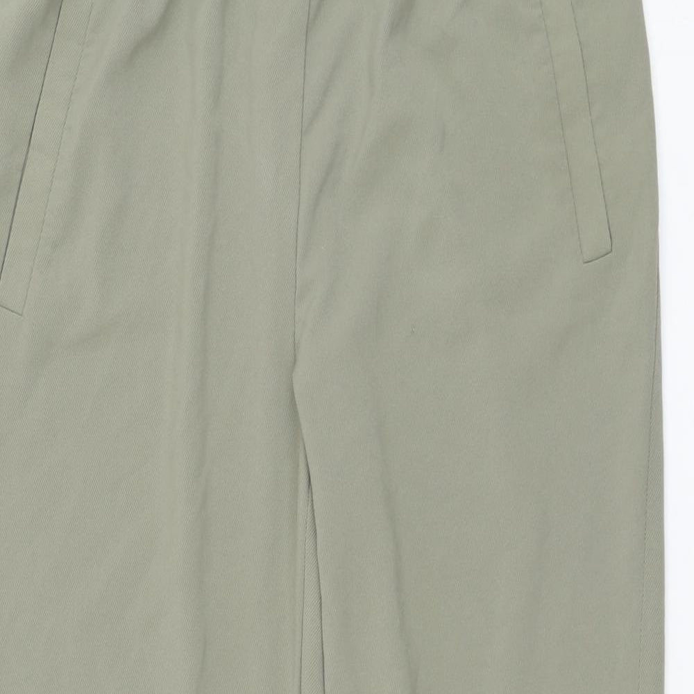 Primark Womens Green Polyester Cropped Trousers Size 12 L25 in Regular