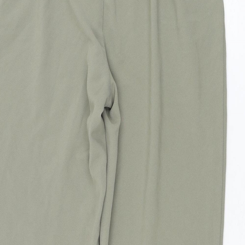 Primark Womens Green Polyester Cropped Trousers Size 12 L25 in Regular
