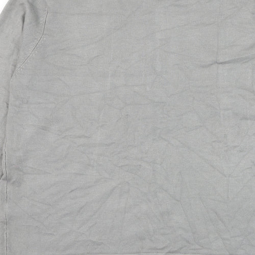 Inspire Womens Grey Round Neck Viscose Cardigan Jumper Size L