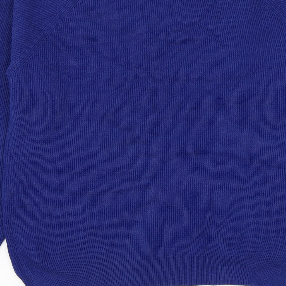 NEXT Mens Blue Round Neck Cotton Pullover Jumper Size L