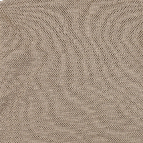 Marble Womens Brown V-Neck Cotton Cardigan Jumper Size 2