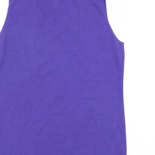 Chico's Womens Purple V-Neck Rayon Vest Jumper Size XS